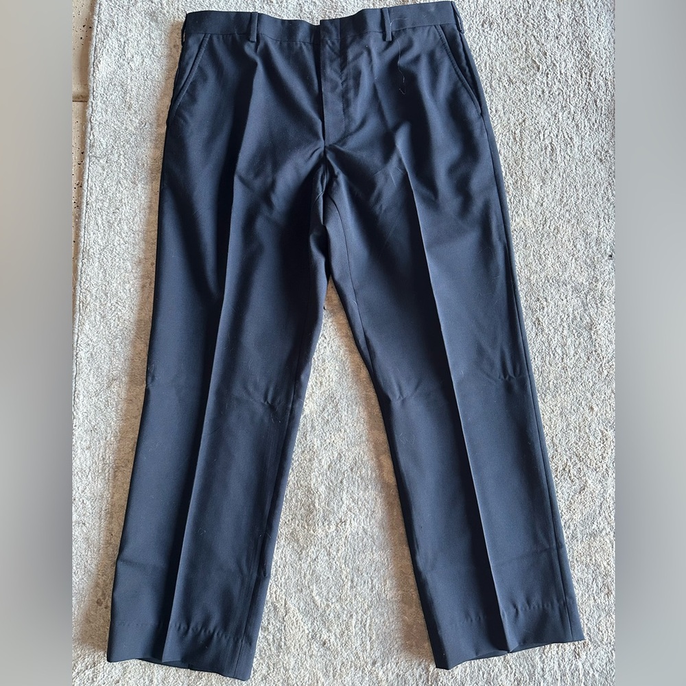 Crew outfitters Men's Black Dress Pants Straight Leg size 39R uniform pilot